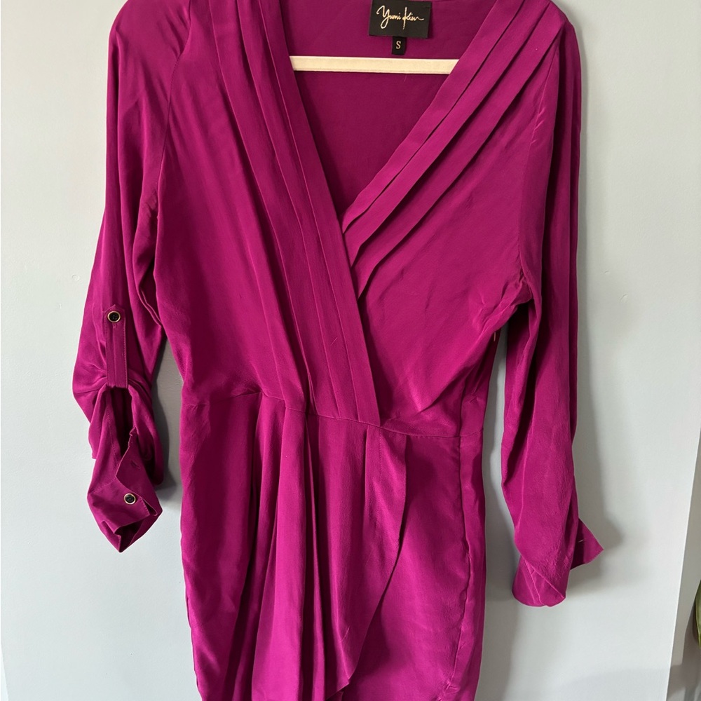 Yumi Kim Alexis Silk Faux Wrap Dress
